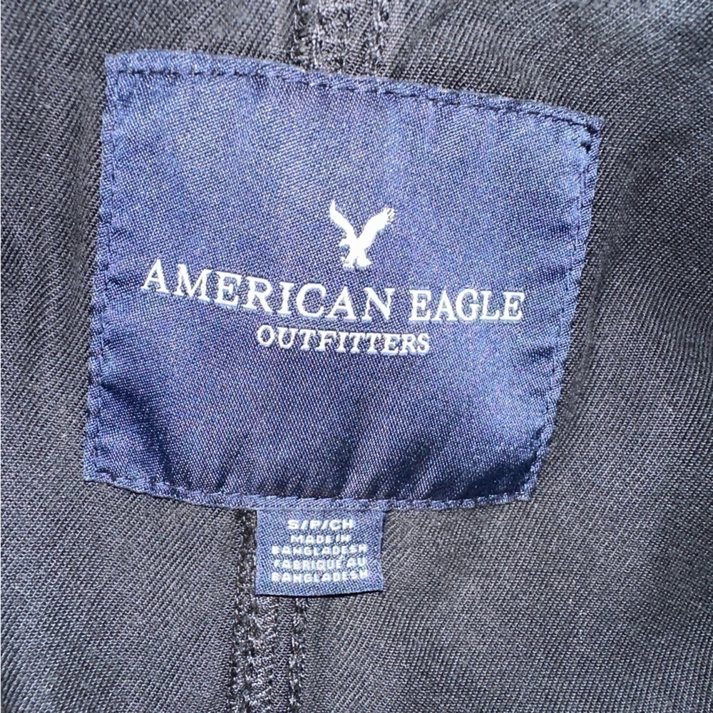 Black American Eagle Utility Asymmetrical Zip Military Jacket - Picture 6 of 6